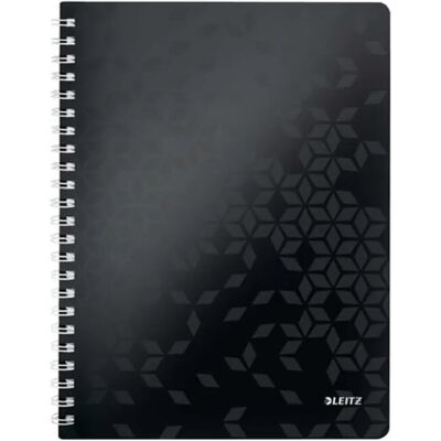 4002432121304 LEITZ Wow caiet cu spirale A4 linia 80 lap negru 4002432121304 LEITZ Wow caiet cu spirale A4 linia 80 lap negru