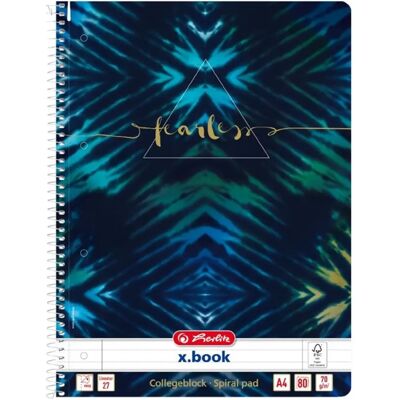 4008110365251 HERLITZ 50044160 Caiet cu spirale A4 80lapos perforat linia Batik Fearless 4008110365251 HERLITZ 50044160 Caiet cu spirale A4 80lapos perforat linia Batik Fearless