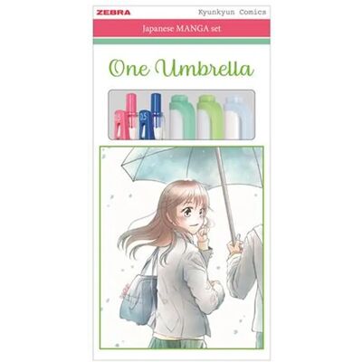 4901681565313 ZEBRA Manga Set Papetărie set One Umbrella 5 bucăţi 4901681565313 ZEBRA Manga Set Papetărie set One Umbrella 5 bucăţi