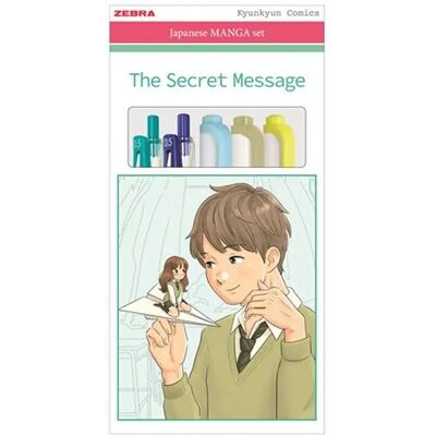 4901681565344 ZEBRA Manga Set Papetărie set The secret message 5 bucăţi 4901681565344 ZEBRA Manga Set Papetărie set The secret message 5 bucăţi