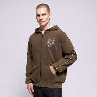 Prosto Bluză Zip Hoodie Athletic Washed Brown L;M;S;XL Prosto Bluză Zip Hoodie Athletic Washed Brown L;M;S;XL