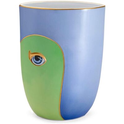 Vas L'Objet Lito - Verde Albastru Manual Limoges Ochi în Aur - Talisman de Noroc Vas L'Objet Lito - Verde Albastru Manual Limoges Ochi în Aur - Talisman de Noroc