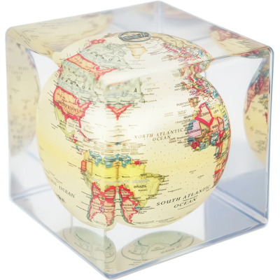 Glob solar rotativ Mova cube Antique Glob solar rotativ Mova cube Antique