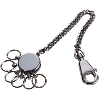 Breloc cu lantisor Troika Patent gunmetal Breloc cu lantisor Troika Patent gunmetal