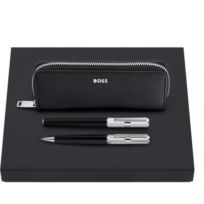 Set pix si stilou cu etui piele Hugo Boss Silver Set pix si stilou cu etui piele Hugo Boss Silver