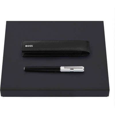 Set pix si etui piele Hugo Boss Silver Set pix si etui piele Hugo Boss Silver