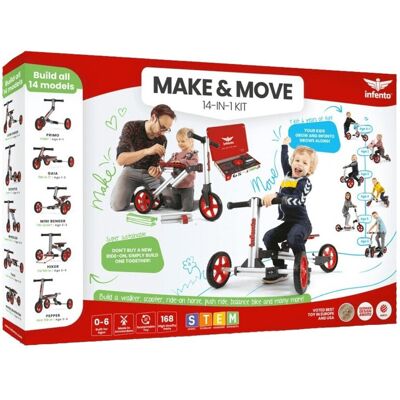 Set Infento Make & Move - Vehicule pentru copii 13-in-1 Set Infento Make & Move - Vehicule pentru copii 13-in-1