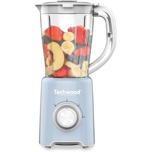Blender Techwood TBL-784, 500W, 1.5 l, 2 viteze + impuls, Lame din otel, Albastru deschis Blender Techwood TBL-784, 500W, 1.5 l, 2 viteze + impuls, Lame din otel, Albastru deschis