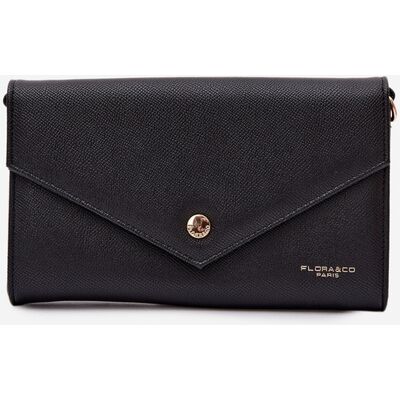 Flora&Co Geantă Clutch Portofel 2-in-1 Cu Curea Detasabilă Neagră Pauline universal Flora&Co Geantă Clutch Portofel 2-in-1 Cu Curea Detasabilă Neagră Pauline universal