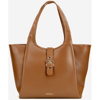Geantă shopper cu cataramă NOBO BAG6010-017 Maro deschis universal Geantă shopper cu cataramă NOBO BAG6010-017 Maro deschis universal
