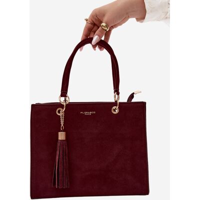 Flora&Co Ottilie Geantă Bordo Tip Cufăr din Imitație de Alcantara universal Flora&Co Ottilie Geantă Bordo Tip Cufăr din Imitație de Alcantara universal