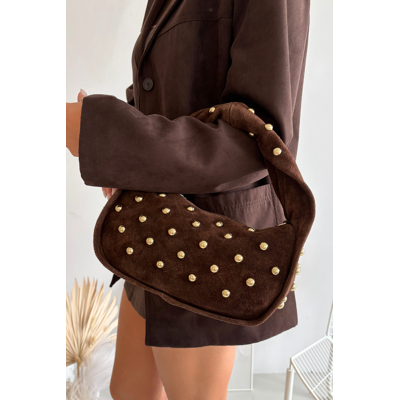 Boto Geantă Din Velur Natural Cu Decor Cacao Julisse universal Boto Geantă Din Velur Natural Cu Decor Cacao Julisse universal