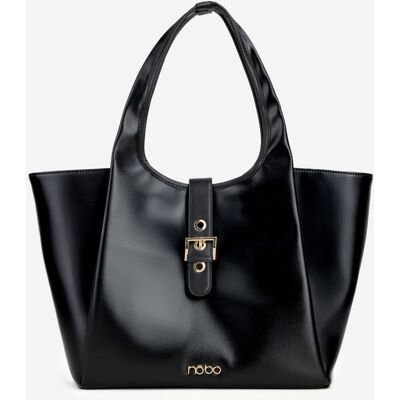 Geantă shopper cu cataramă NOBO BAG6010-020 Negru universal Geantă shopper cu cataramă NOBO BAG6010-020 Negru universal