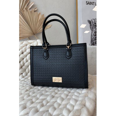 Geantă cu model embosat NOBO BAG6150-020 Negru universal Geantă cu model embosat NOBO BAG6150-020 Negru universal