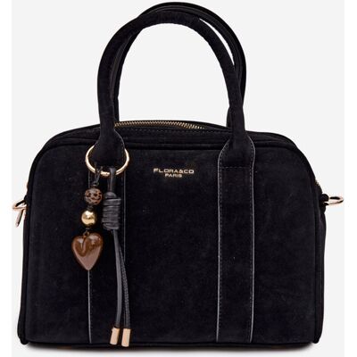 Flora&Co Geantă Tip Cufăr Eco Velur cu Breloc Negru Sorielle universal Flora&Co Geantă Tip Cufăr Eco Velur cu Breloc Negru Sorielle universal
