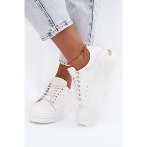 Pantofi Sport Din Piele Pentru Femei Cu Platforma Zazoo N408S7 Alb 36 Pantofi Sport Din Piele Pentru Femei Cu Platforma Zazoo N408S7 Alb 36