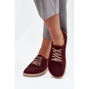 Adidași tip barefoot din nubuc natural Zazoo 314 bordo 38 Adidași tip barefoot din nubuc natural Zazoo 314 bordo 38