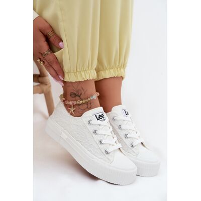 Adidași dantelă pentru femei pe platformă LEE ISLA LACE WOMEN LOW 50261003.1FG Alb 38 Adidași dantelă pentru femei pe platformă LEE ISLA LACE WOMEN LOW 50261003.1FG Alb 38