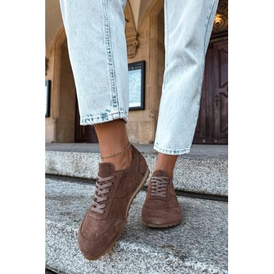 Pantofi Barefoot din Velur Natural Zazoo N1422 Maro 36 Pantofi Barefoot din Velur Natural Zazoo N1422 Maro 36
