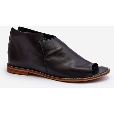 Sandale din piele pentru femei Laura Messi 2443 Negre 36 Sandale din piele pentru femei Laura Messi 2443 Negre 36