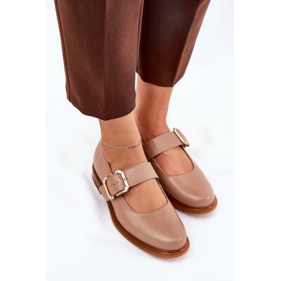 Pantofi Din Piele Femeie Cu Cataramă Laura Messi 2980 Bej Închis 39 Pantofi Din Piele Femeie Cu Cataramă Laura Messi 2980 Bej Închis 39