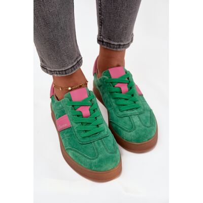Adidași din piele de culoare verde Vinceza 79576 40 Adidași din piele de culoare verde Vinceza 79576 40