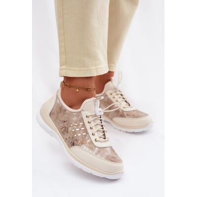 Mocasini din piele cu model pentru femei D&A; GR61-5990 Bej 38 Mocasini din piele cu model pentru femei D&A; GR61-5990 Bej 38