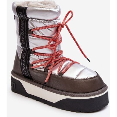Cizme de zăpadă pentru femei cu talpă groasă Vegan D.Franklin DFSH371006 Silver 36 Cizme de zăpadă pentru femei cu talpă groasă Vegan D.Franklin DFSH371006 Silver 36