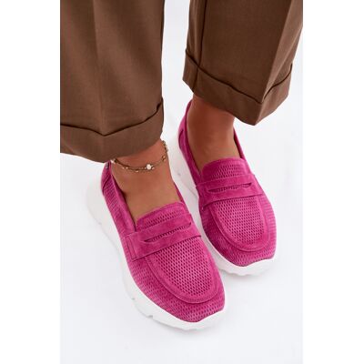 Mocasini Dama din Velur Natural pe Platforma Vinceza 79626 Fucsia 39 Mocasini Dama din Velur Natural pe Platforma Vinceza 79626 Fucsia 39