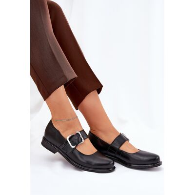 Laura Messi Pantofi Din Piele Pentru Femei Cu Cataramă Laura 2980 Negri 40 Laura Messi Pantofi Din Piele Pentru Femei Cu Cataramă Laura 2980 Negri 40