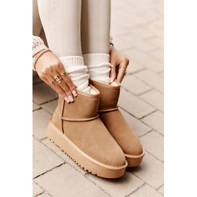 Boto Cizme De Zăpadă Din Suede Pentru Femei Pe Platformă Peste Gleznă Camel Rianaella 39 Boto Cizme De Zăpadă Din Suede Pentru Femei Pe Platformă Peste Gleznă Camel Rianaella 39