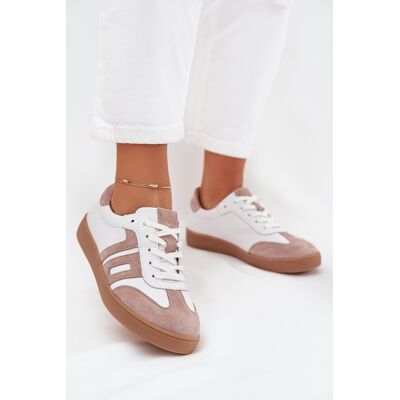 Sneakers din Piele pentru Femei Vinceza 79557 Alb-Bej 38 Sneakers din Piele pentru Femei Vinceza 79557 Alb-Bej 38