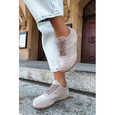 Pantofi barefoot Bej pentru Femei din Velur Natural Zazoo N1422 38 Pantofi barefoot Bej pentru Femei din Velur Natural Zazoo N1422 38