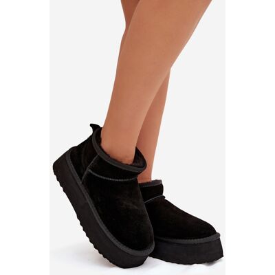 Boto Cizme de zapada pentru femei din velur natural negre Mairene 36 Boto Cizme de zapada pentru femei din velur natural negre Mairene 36