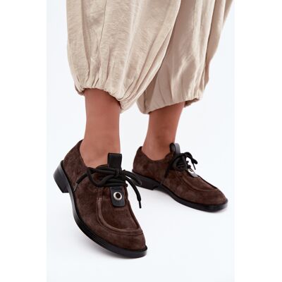 Pantofi casual pentru femei din piele de nubuc natural D&A; CR62-3460 Ciocolată 37 Pantofi casual pentru femei din piele de nubuc natural D&A; CR62-3460 Ciocolată 37