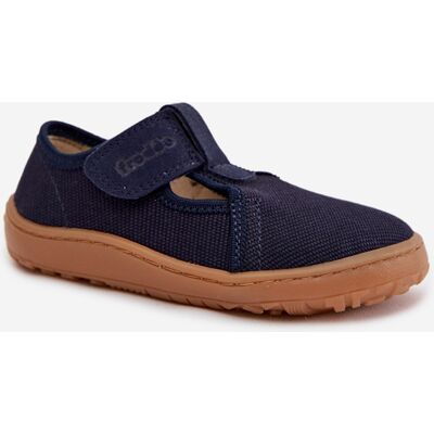 Papuci pentru copii cu velcro Barefoot Froddo Cannvas G1700439 Albastru închis 22 Papuci pentru copii cu velcro Barefoot Froddo Cannvas G1700439 Albastru închis 22