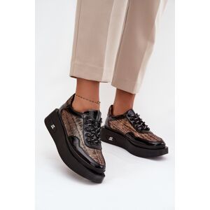 Pantofi Dama Cu Șireturi Din Piele pe Platforma Artiker 57C2044 Negru 40 Pantofi Dama Cu Șireturi Din Piele pe Platforma Artiker 57C2044 Negru 40