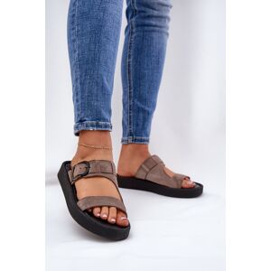 Sandale Din Suede Femei Pe Platformă Maro Zazoo 3024 40 Sandale Din Suede Femei Pe Platformă Maro Zazoo 3024 40