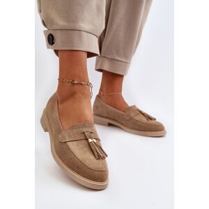 Mocasini din piele intoarsa bej Zazoo 3420 Bej 40 Mocasini din piele intoarsa bej Zazoo 3420 Bej 40