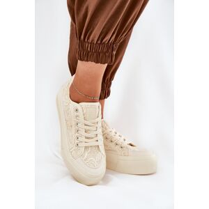 Big Star Shoes Adidași Femei Din Dantelă Big Star RR274746 Bej 41 Big Star Shoes Adidași Femei Din Dantelă Big Star RR274746 Bej 41