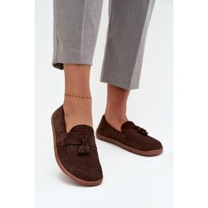 Mocasini din piele nubuc tip barefoot Zazoo 322 ciocolată 36 Mocasini din piele nubuc tip barefoot Zazoo 322 ciocolată 36