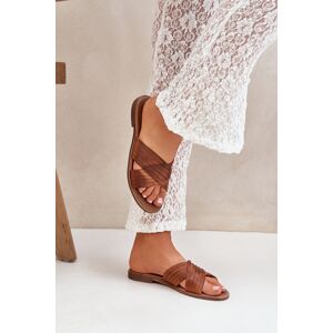 Boto Papuci din Piele pentru Femei Lewski Shoes 3682 Camel 40 Boto Papuci din Piele pentru Femei Lewski Shoes 3682 Camel 40