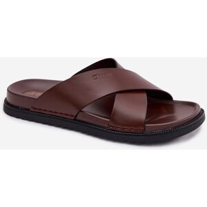 Big Star Shoes Papuci din Piele pentru Bărbați Big Star TT174218 Maro Închis 41 Big Star Shoes Papuci din Piele pentru Bărbați Big Star TT174218 Maro Închis 41