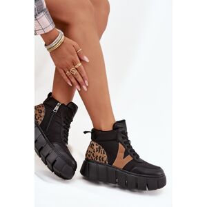 Botine din piele pentru femei cu platformă căptușite Vinceza 66838 Negru 38 Botine din piele pentru femei cu platformă căptușite Vinceza 66838 Negru 38