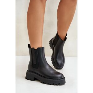 Big Star Shoes Botine Din Piele Încălzite Pentru Femei Big Star OO274A386 Negre 40 Big Star Shoes Botine Din Piele Încălzite Pentru Femei Big Star OO274A386 Negre 40