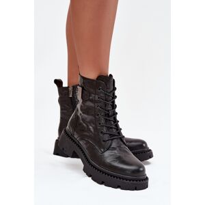 Botine din piele pentru femei cu efect de sifon și cataramă Artiker 57C1008 Negru 37 Botine din piele pentru femei cu efect de sifon și cataramă Artiker 57C1008 Negru 37