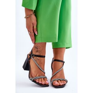 Boto Sandale din piele eco cu toc Carlotta negru 37 Boto Sandale din piele eco cu toc Carlotta negru 37