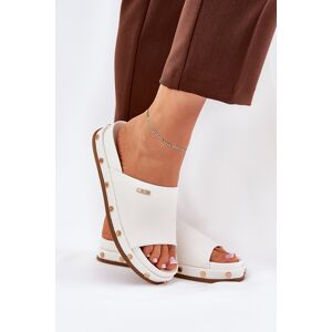 Big Star Shoes Sandale Cu Platformă Pentru Femei Cu Studuri Big Star RR274216 Albe 36 Big Star Shoes Sandale Cu Platformă Pentru Femei Cu Studuri Big Star RR274216 Albe 36