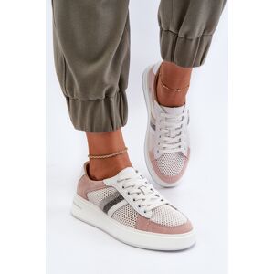 S.Barski Adidasi din piele naturala D&A; LR110 alb-roz 39 S.Barski Adidasi din piele naturala D&A; LR110 alb-roz 39