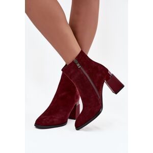 Ghete Dama din Velur Natural cu Toc D&A; CR52-718 Bordo 37 Ghete Dama din Velur Natural cu Toc D&A; CR52-718 Bordo 37